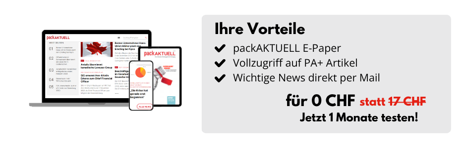 Ihre Vorteile: packAKTUELL E-Paper; Vollzugriff auf PA+ Artikel und Wichtige News direkt per Mail. Für 0 CHF statt 17 CHF. Jetzt 1 Monat testen!